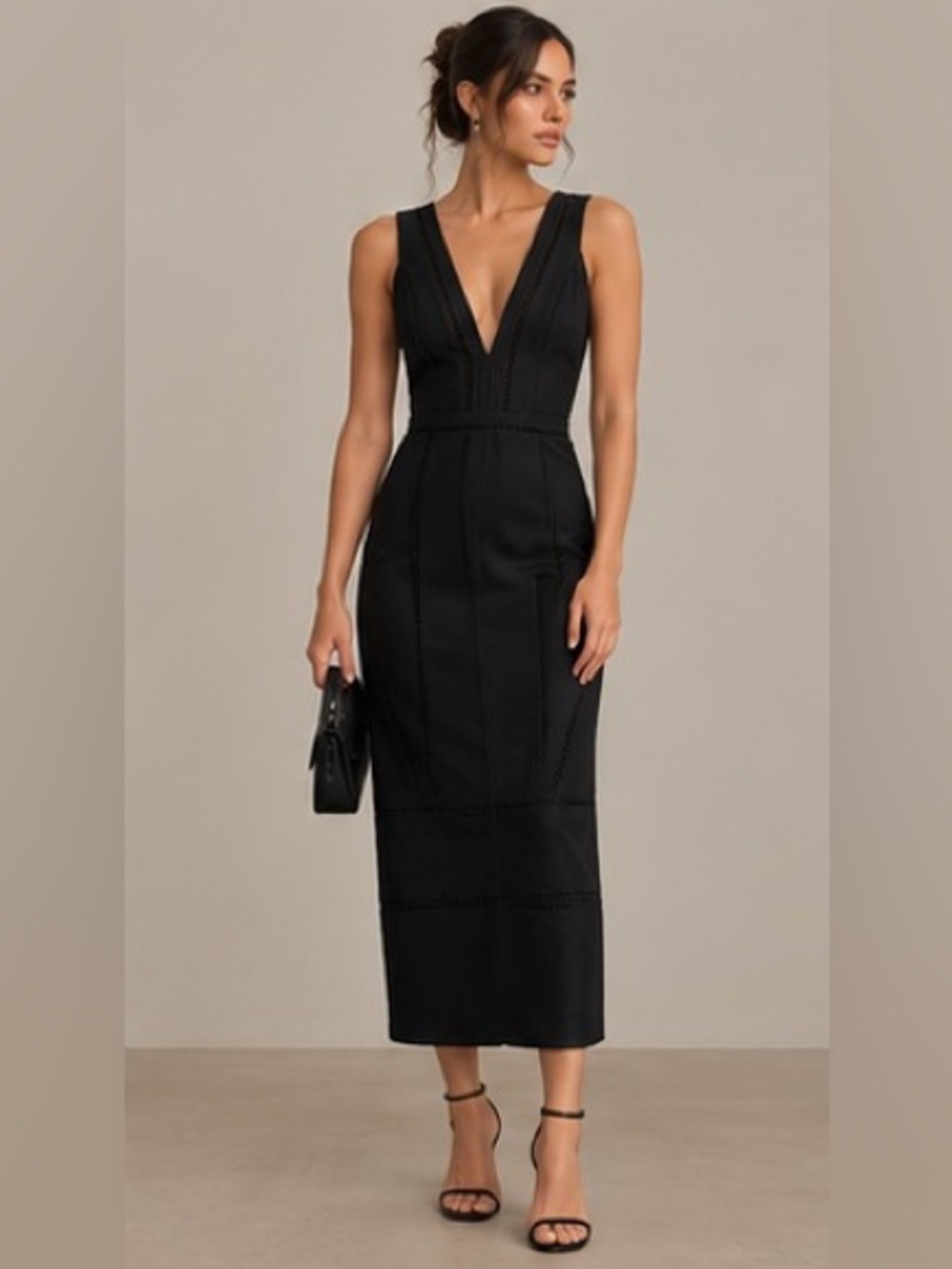 Little Classic Black Sleeveless Sheath Dress - Elegant Work & Evening Dress